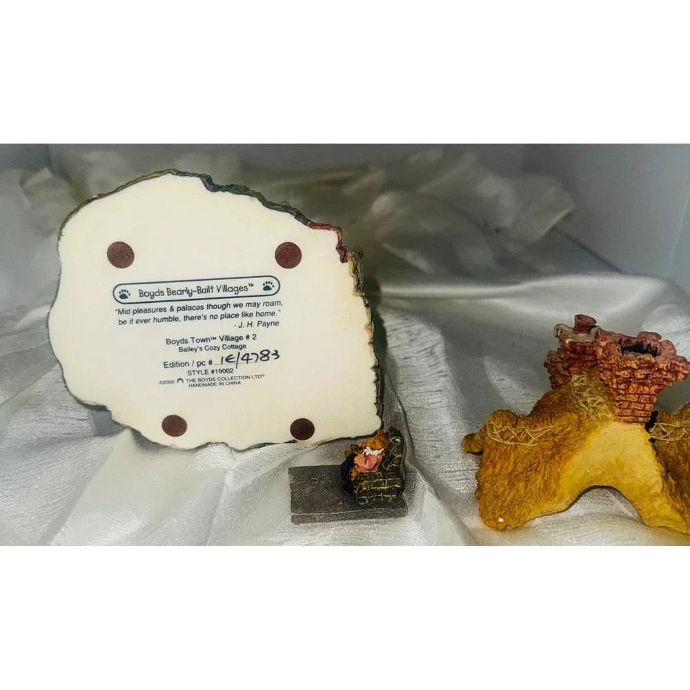 Boyds Beary Built Villages Bailey's Cottage #2 Limited Edition 2000